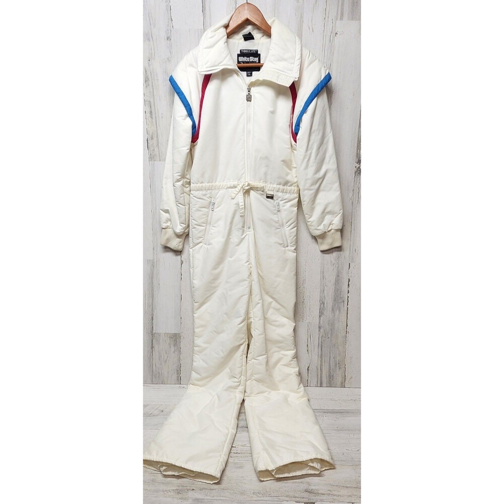 Vintage White Stag Jumpsuit Women 10 90's Thinsulate Full Snow Ski Suit